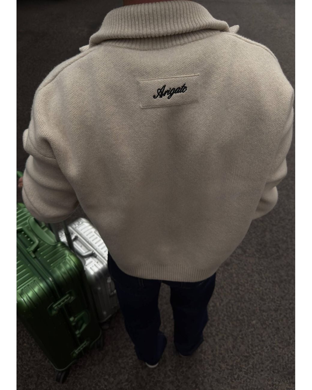 Axel Arigato White Core Zip-Up Sweater for men