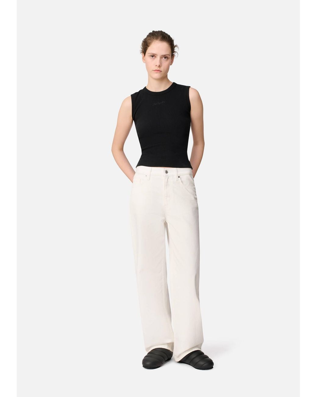 Axel Arigato White Lidia Straight Jeans
