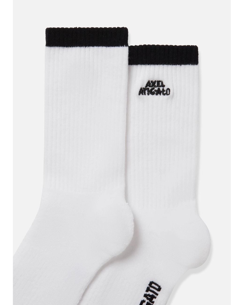 Axel Arigato White Stripe Logo Socks