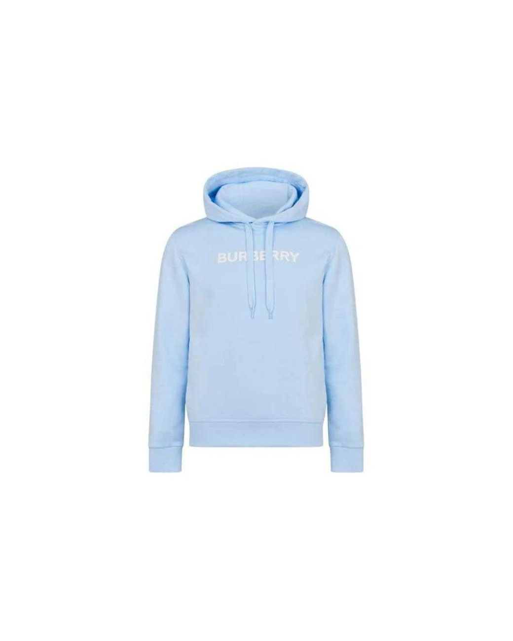 Burberry Ansdell Logo Cotton Jersey Hoodie Light Blue for Men | Lyst