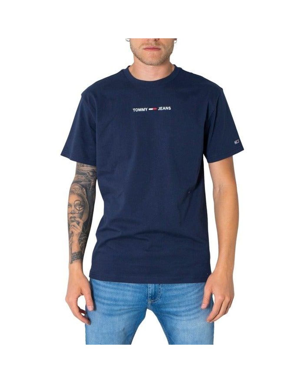 TOMMY JEANS T-shirt Uomo DM0DM07843 Blu 
