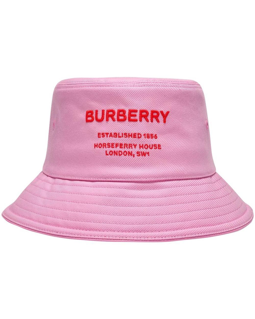 Burberry Horseferry Bucket Hat In Canvas in Pink | Lyst