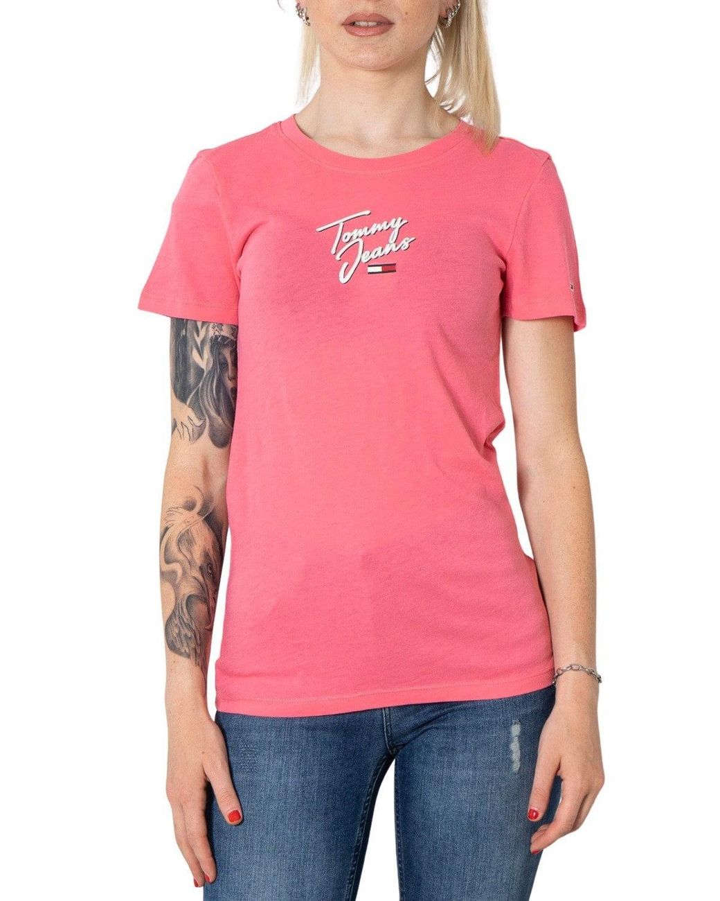 Tommy Hilfiger Denim T-shirts in Pink 