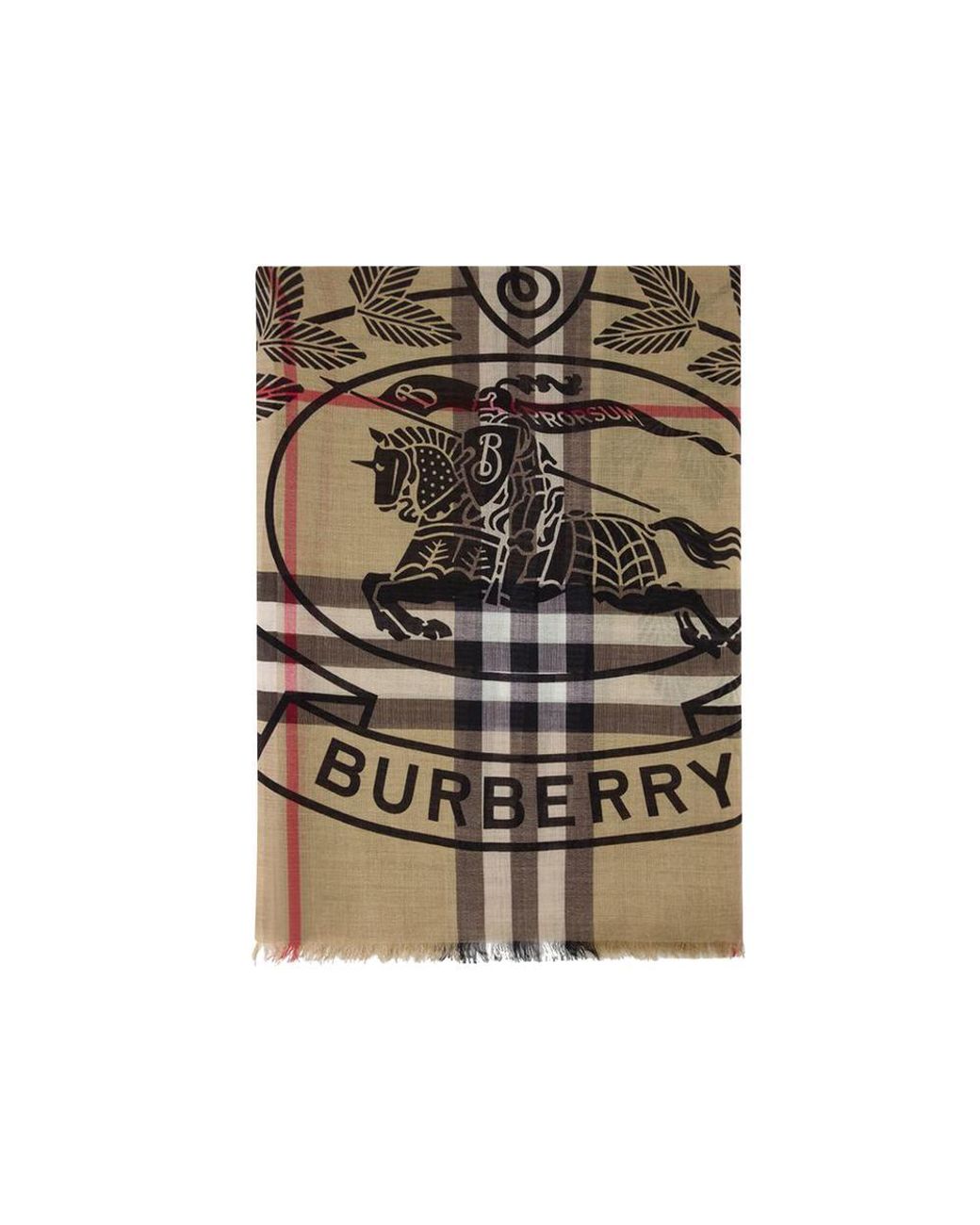 Burberry Echarpe - - Laine - Beige in Metallic | Lyst