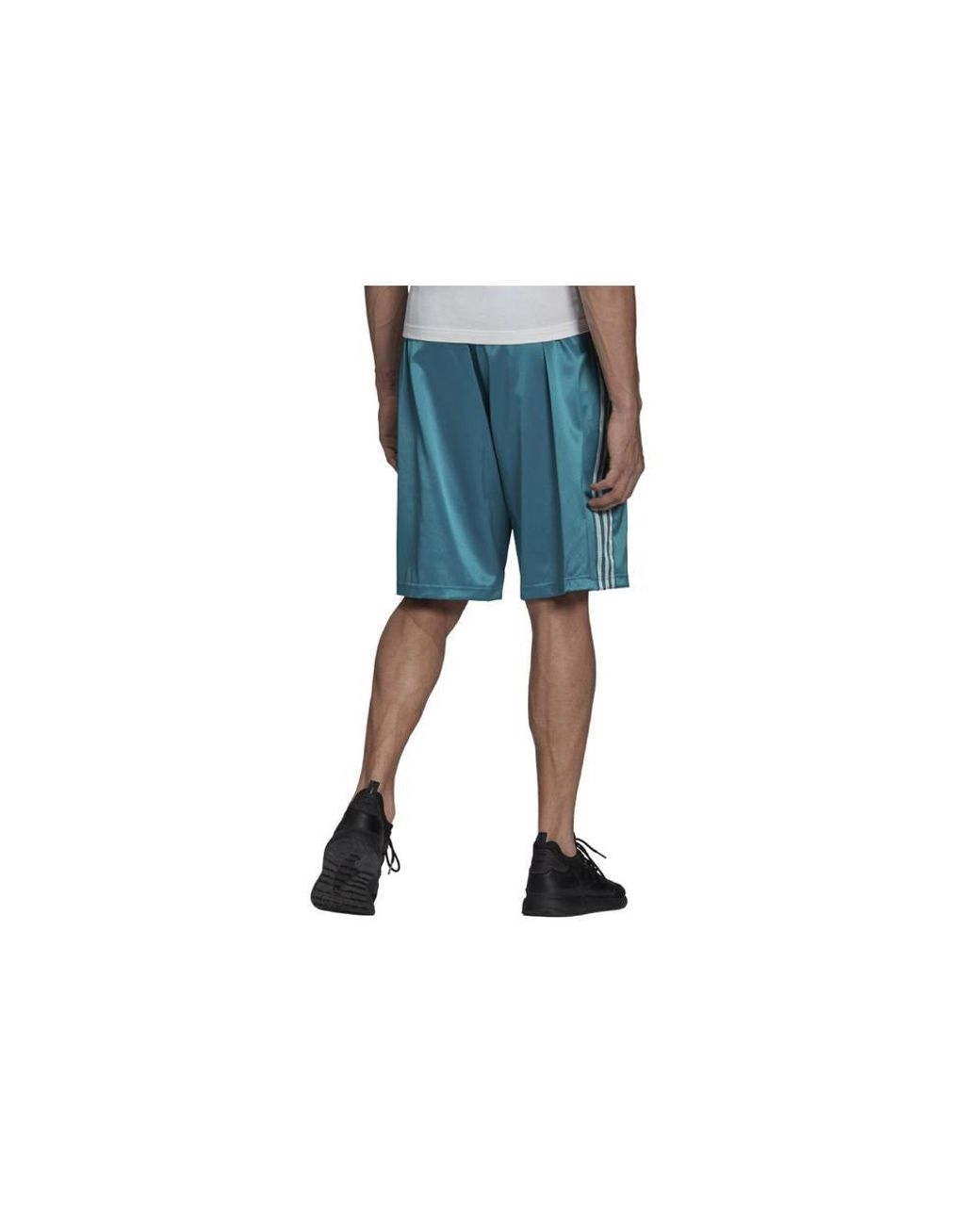 adidas 3 Stripes Satin Shorts in Black for Men | Lyst