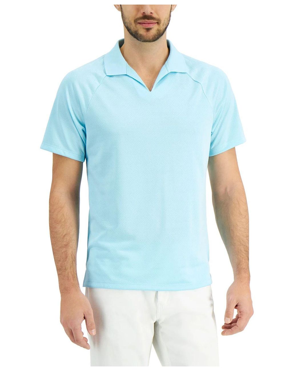 Alfani Synthetic Casual Shirt Aqua 