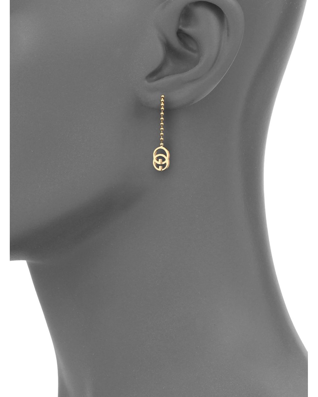 Gucci Crystalembellished Double G Earrings In Gold  ModeSens