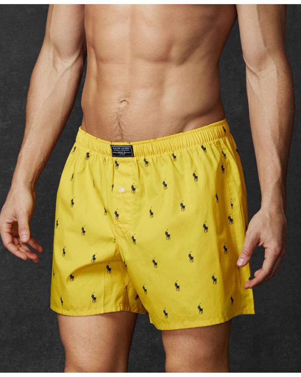 Polo Ralph Lauren Allover Pony Player Boxers in Yellow for Men | Lyst