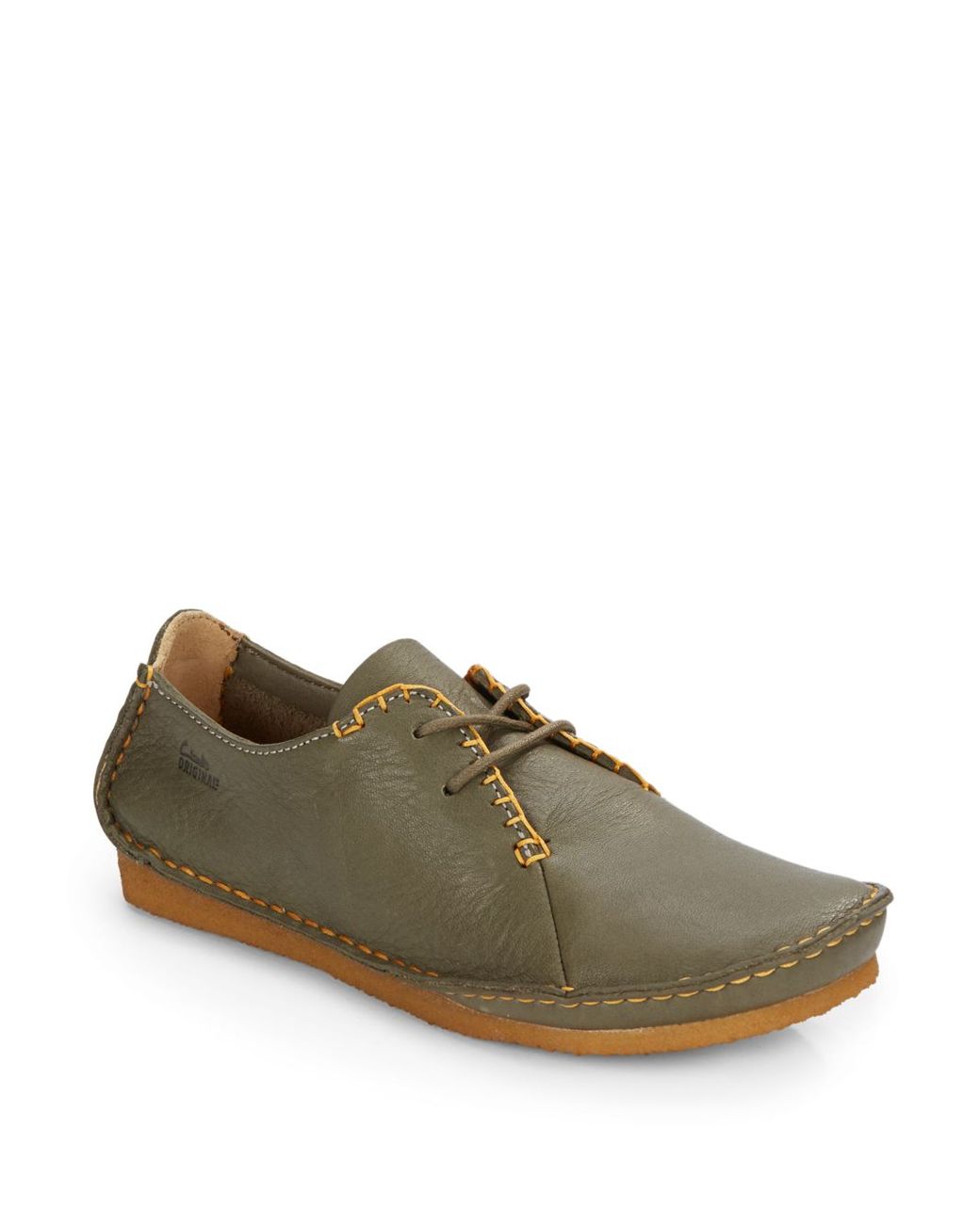 Clarks Faraway Field Leather Laceup Shoes in Green for Men | Lyst