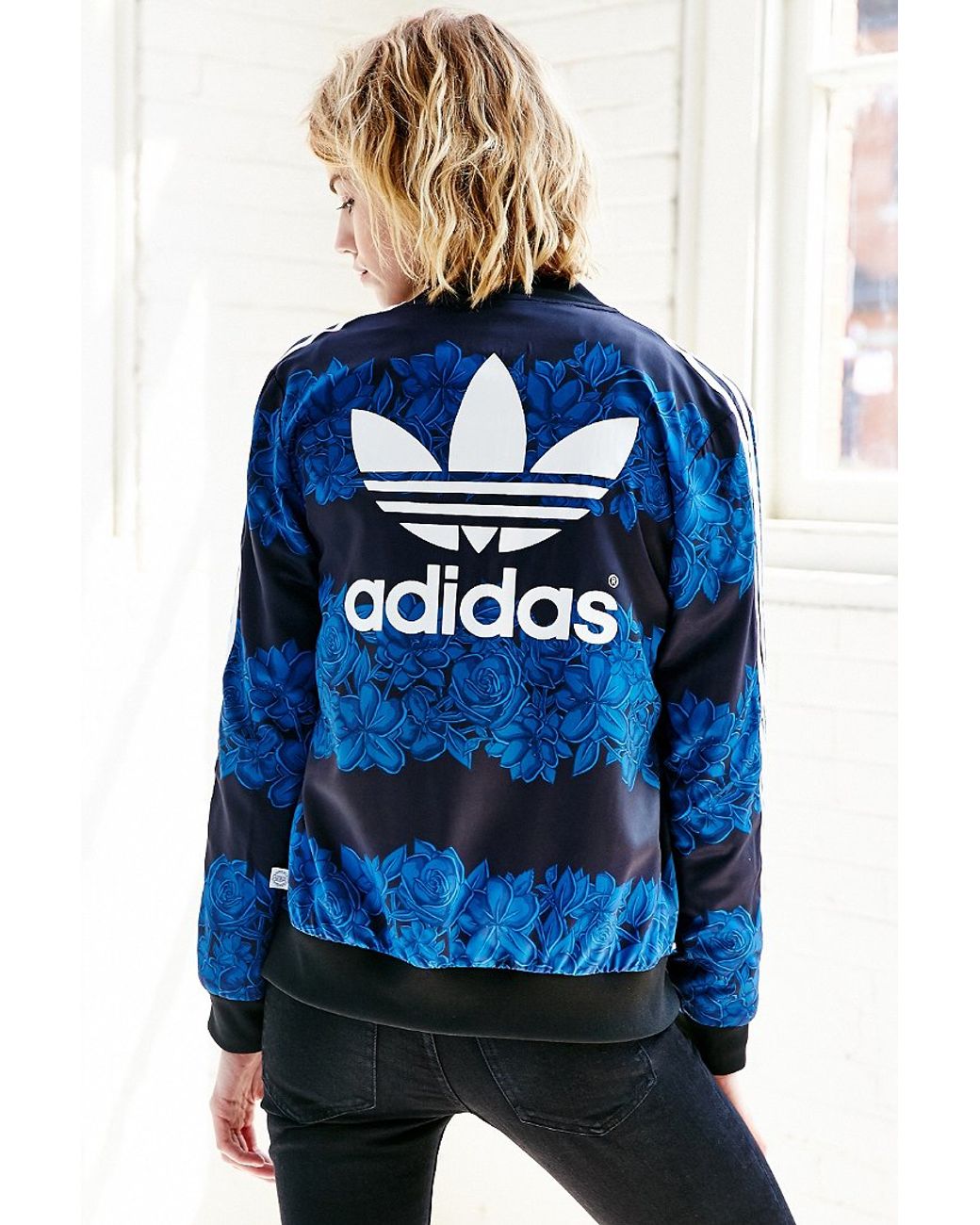 Adidas flower track jacket new arrivals