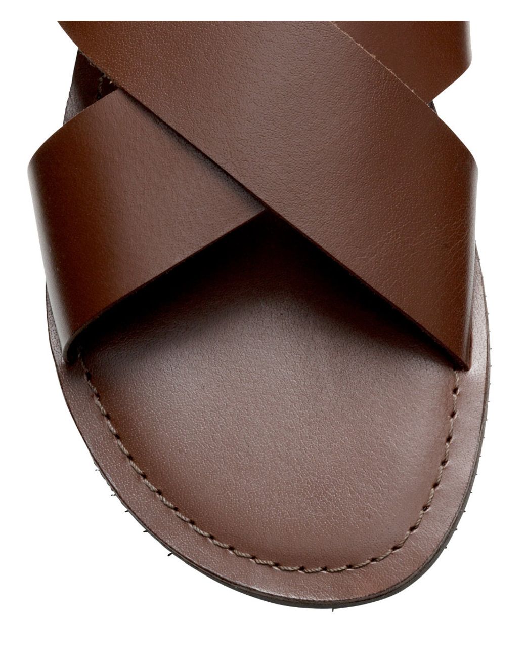 Hu0026M Leather Sandals in Brown for Men | Lyst