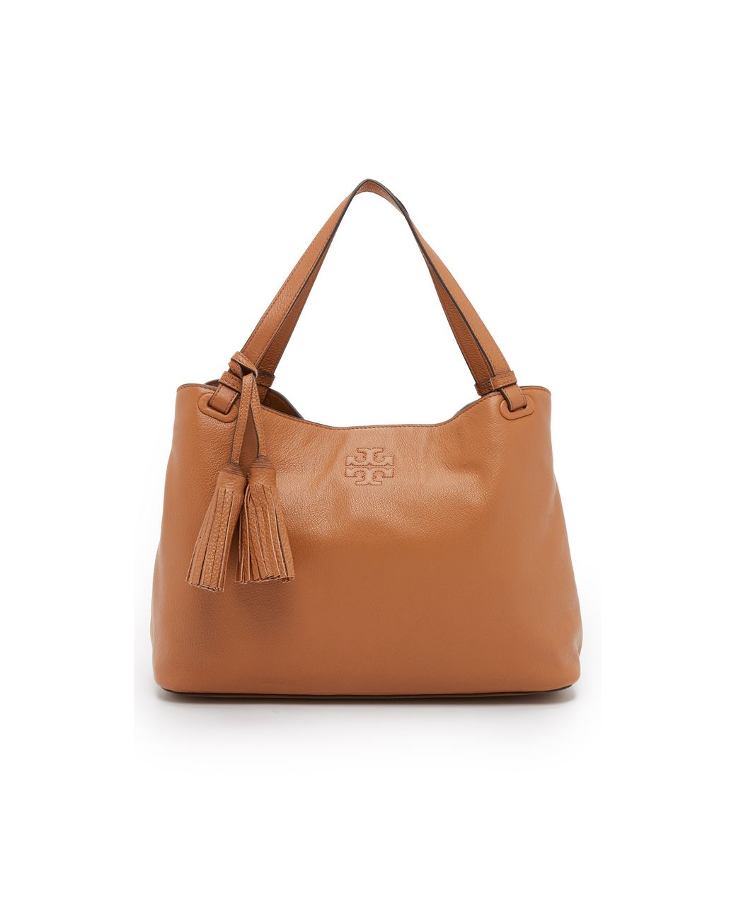 Tory Burch Thea Center Zip Tote in Brown | Lyst