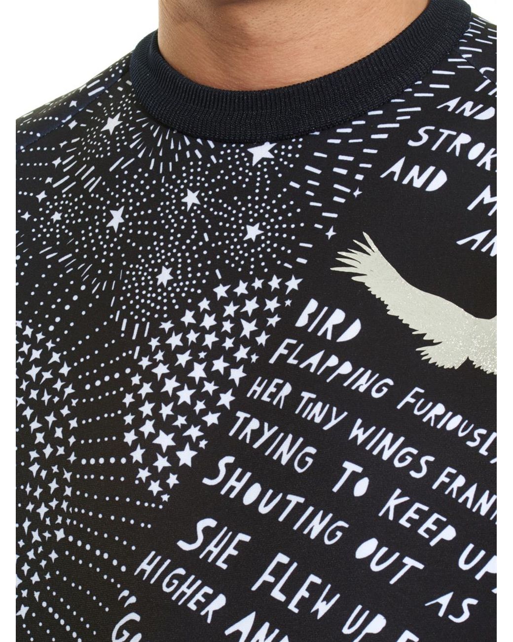 Juun.J Rob Ryan Printed Neoprene Sweatshirt in Blue for Men | Lyst