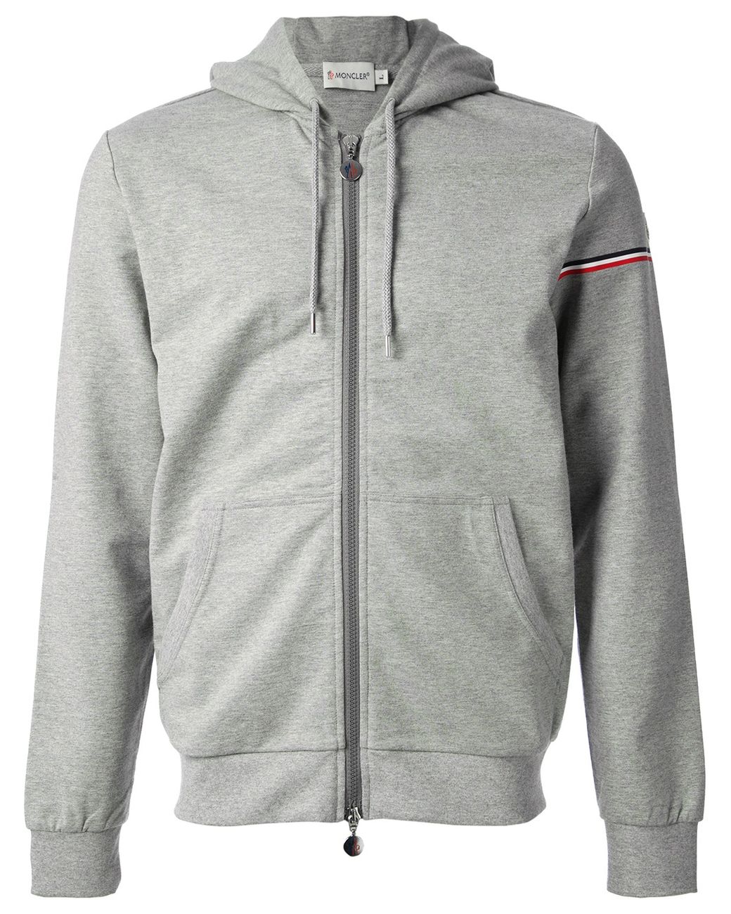 Moncler Zip Fastening Hoodie in Grey for Men | Lyst UK