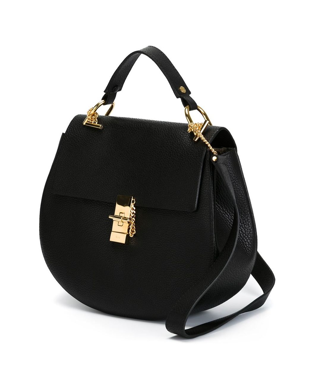 Chloé Large 'Drew' Shoulder Bag in Black | Lyst
