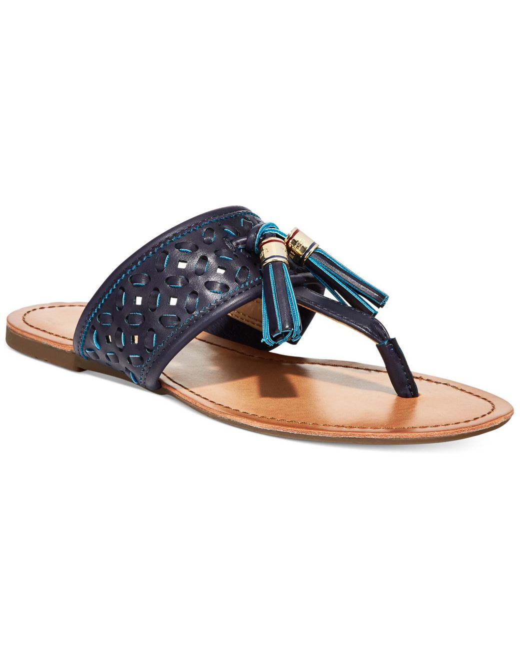 Tommy Hilfiger Women'S Laycie Thong Sandals in Blue | Lyst