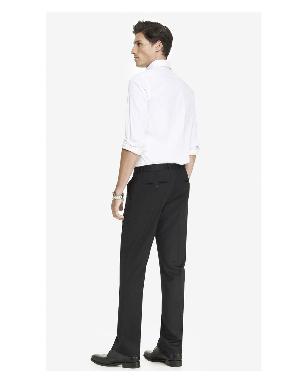 Express Slim Photographer Black Suit 