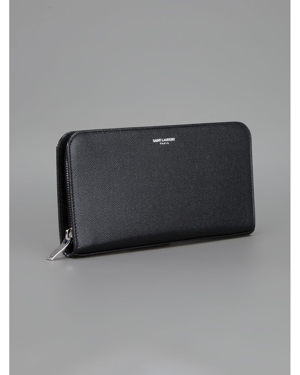 YSL plaque zip-around wallet