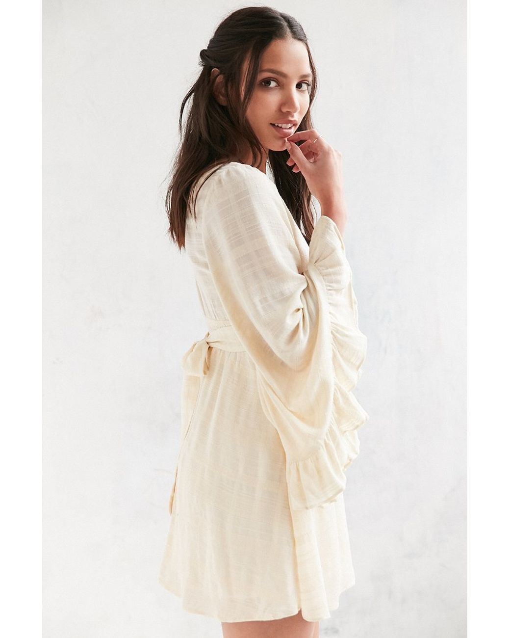 Isabelle angel sleeve empire dress blush online