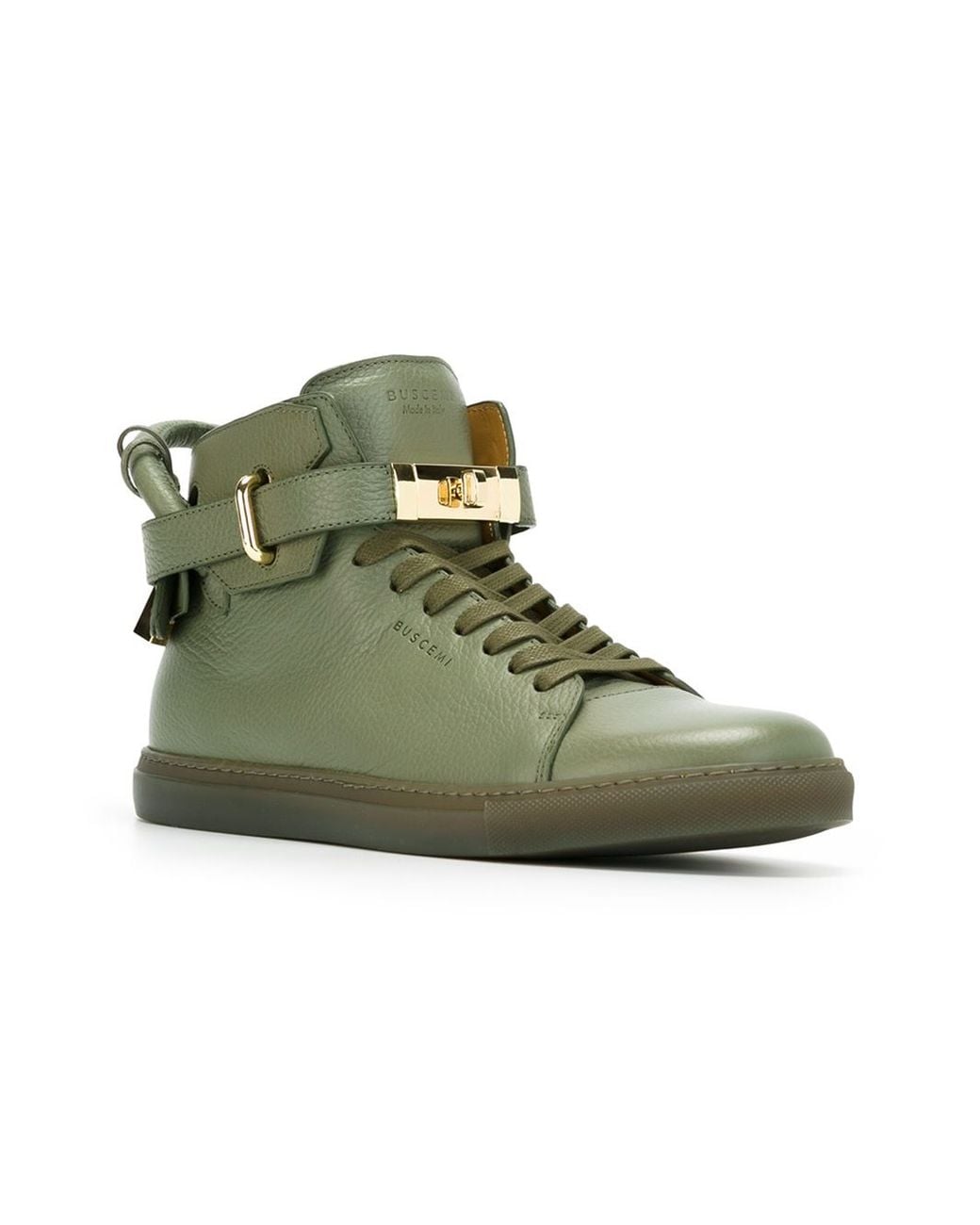 Buscemi Padlock-Detail Leather Sneakers in Green for Men | Lyst display picture 1