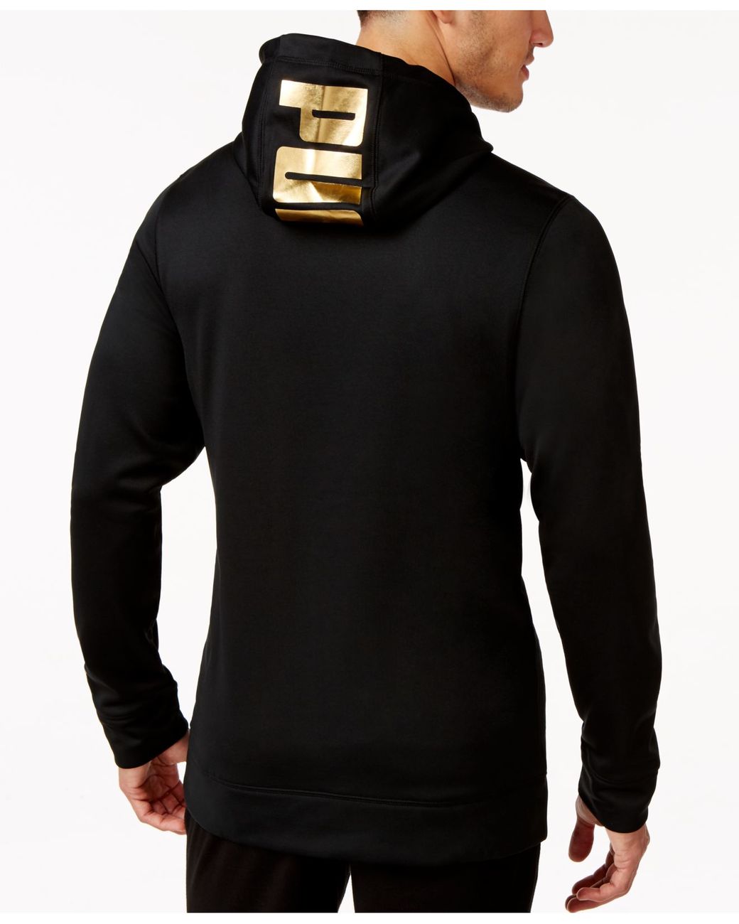 PUMA Men's Metallic Dynamic Fleece Hoodie in Black/Gold (Black) for Men |  Lyst