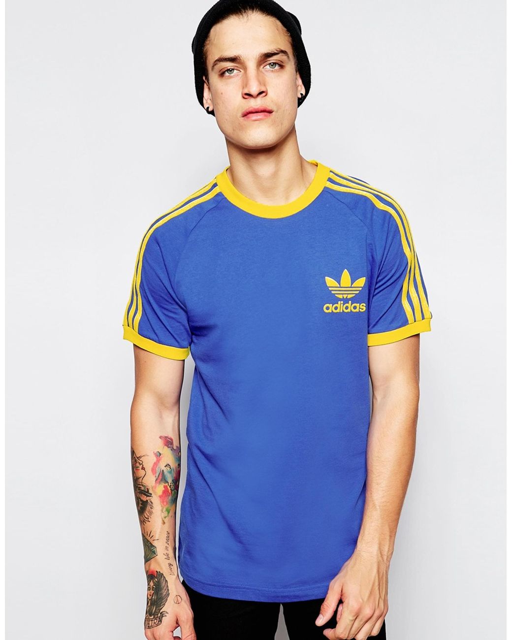 norte la seguridad Medicinal adidas Originals California T-shirt Ab7599 in Blue for Men | Lyst Canada