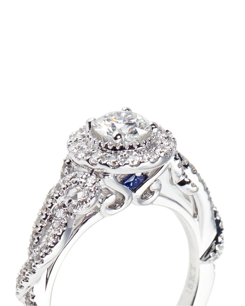 Vera Wang Love East Meets West Diamond and White Gold Engagement Ring in  Metallic | Lyst