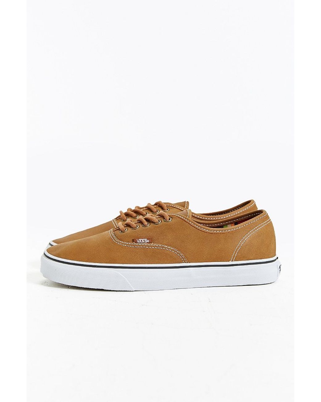 Vans Authentic Leather Sneaker in Brown for Men | Lyst