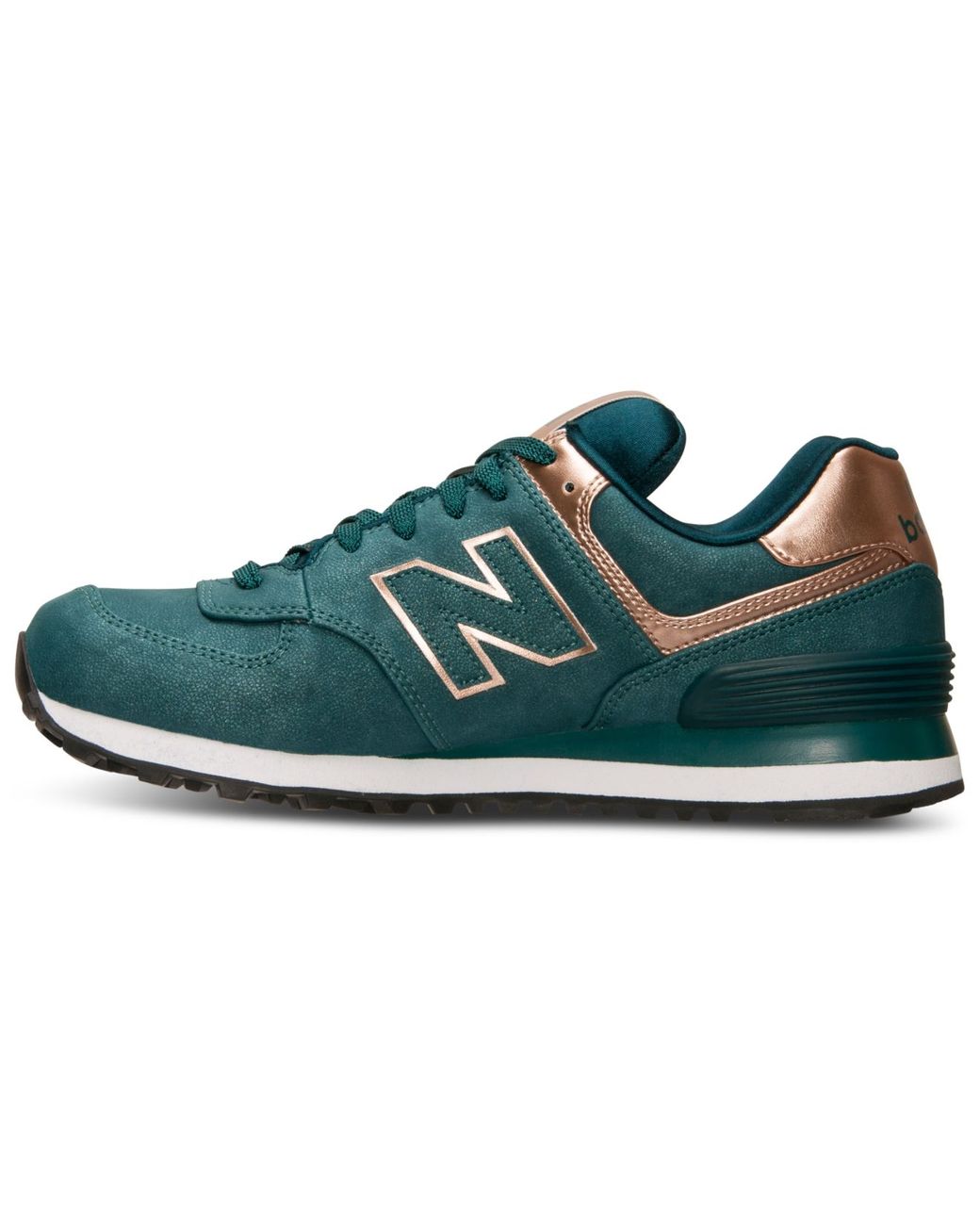 New Balance Women's 574 Precious Metals Casual Sneakers Finish Line in Green | Lyst