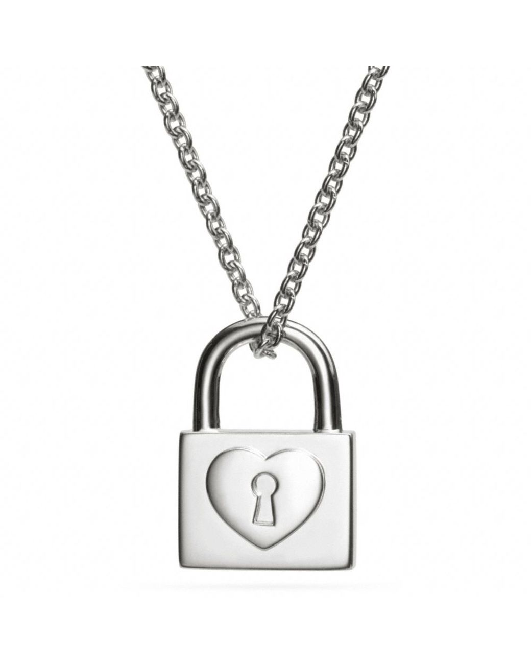 COACH®: Quilted Padlock Key Pendant Necklace