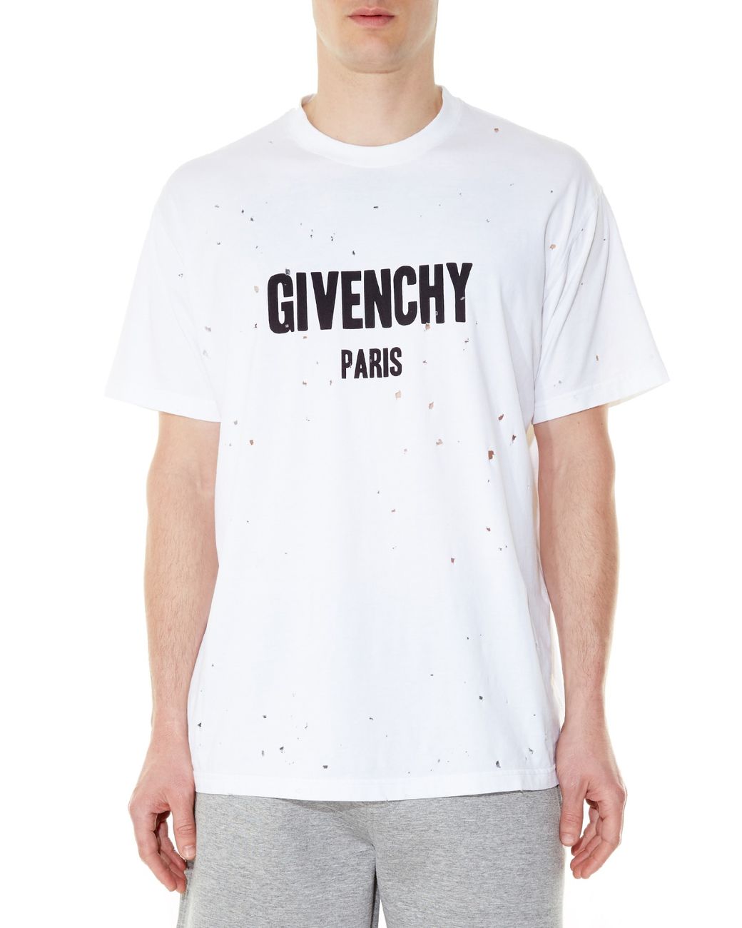 Givenchy Columbian-fit Distressed T-shirt in White for Men | Lyst Canada