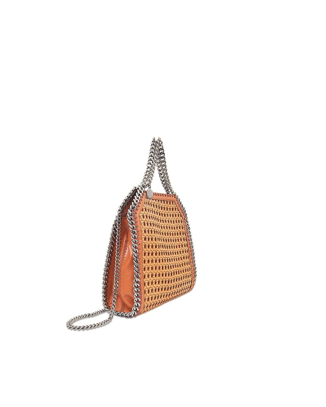 Stella McCartney Wicker Falabella Minibella Bag in Brown Lyst