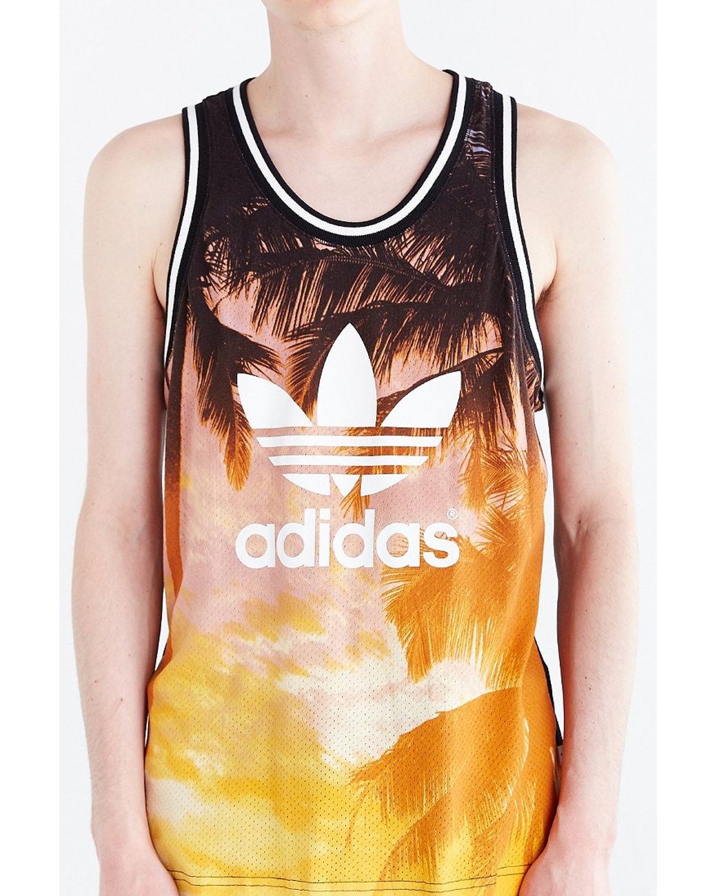 adidas Originals Palm Print Mesh Tank Top for Men | Lyst