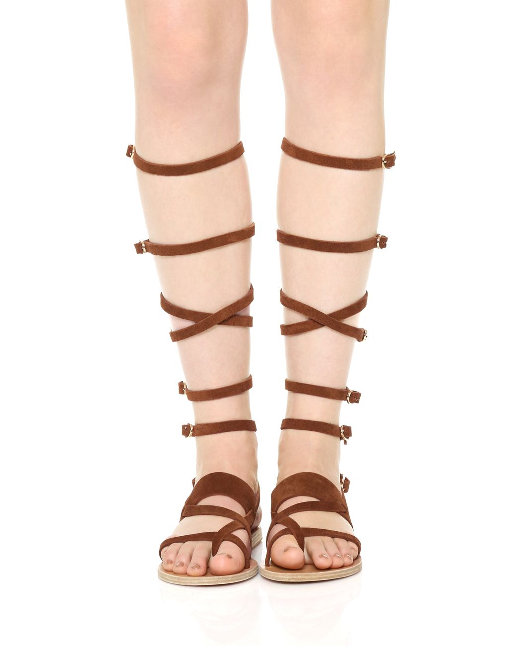 Ancient Greek Sandals Alethea High Gladiator Sandals in Brown | Lyst