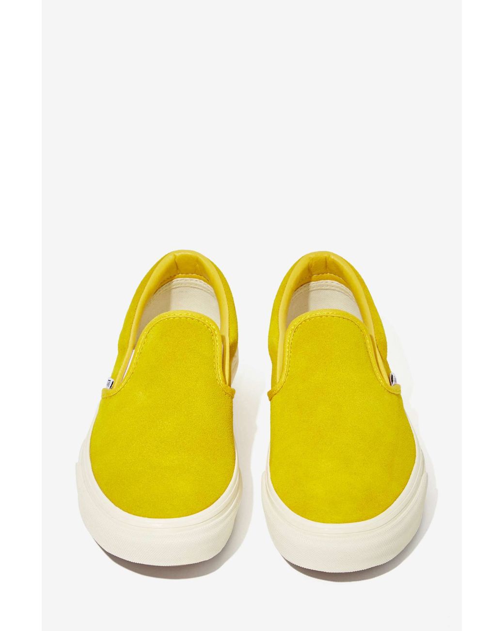 mustard yellow slip on vans