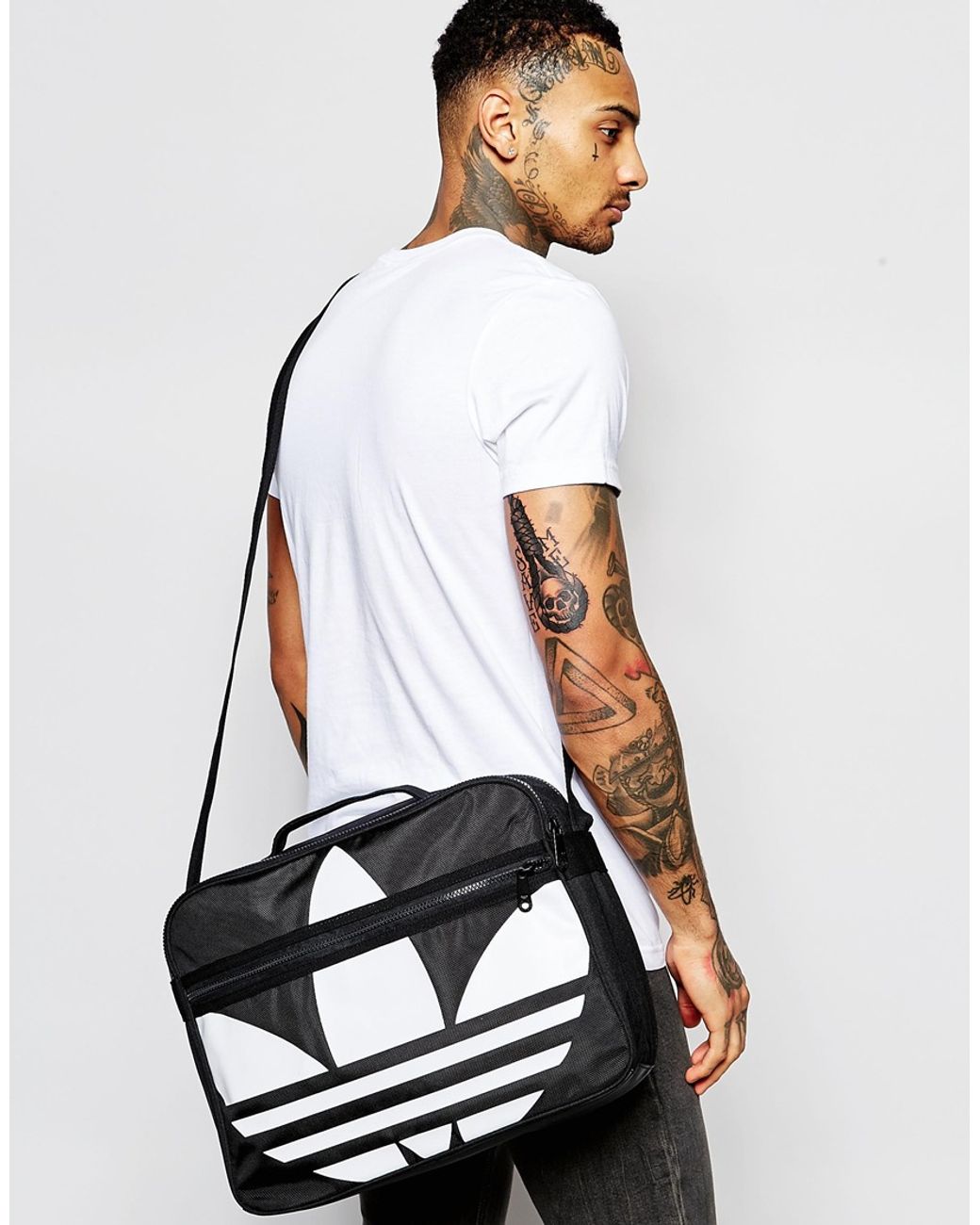 adidas Originals Airliner Messenger Bag in Black for Men | Lyst
