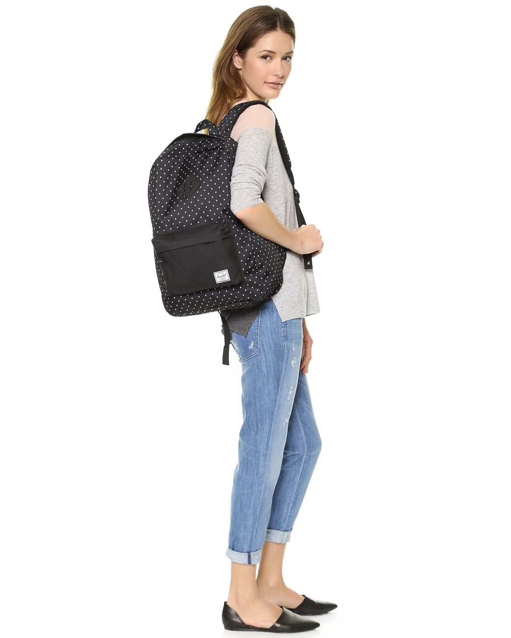 black and white polka dot herschel backpack Herschel Supply Co. Heritage Backpack Black Polka Dot