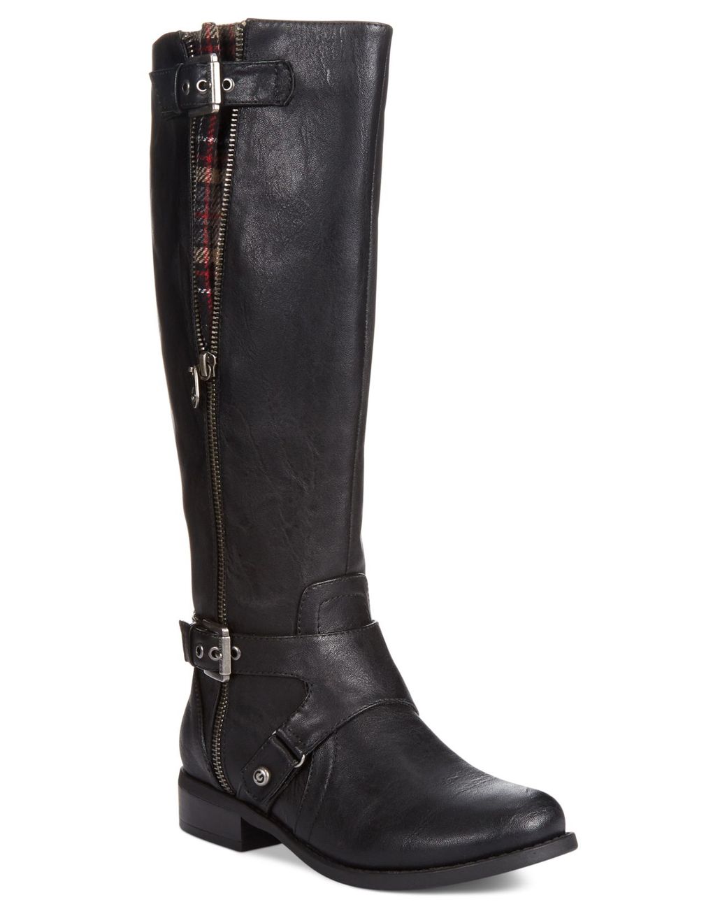G by Guess Women'S Hertle Tall Shaft Wide Calf Riding Boots in Black | Lyst