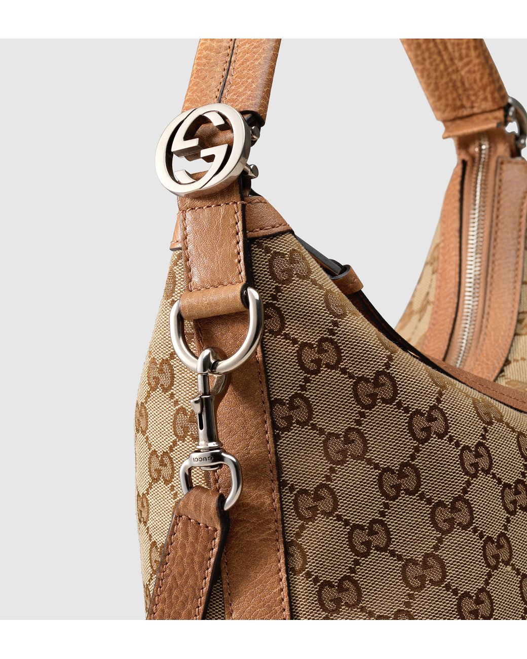 Gucci Miss Gg Original Gg Canvas Hobo in Brown | Lyst