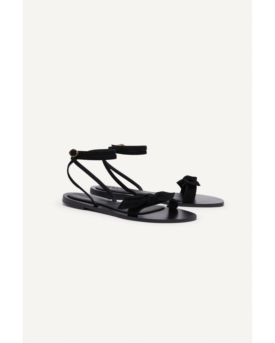 Ba&sh Carmine Flat Sandals in Black | Lyst