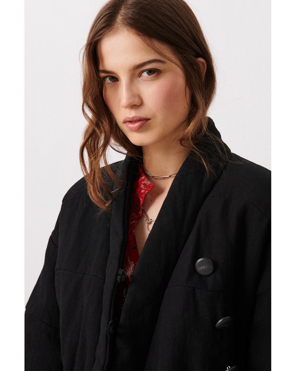 Ba&sh Coat Lana in Black | Lyst