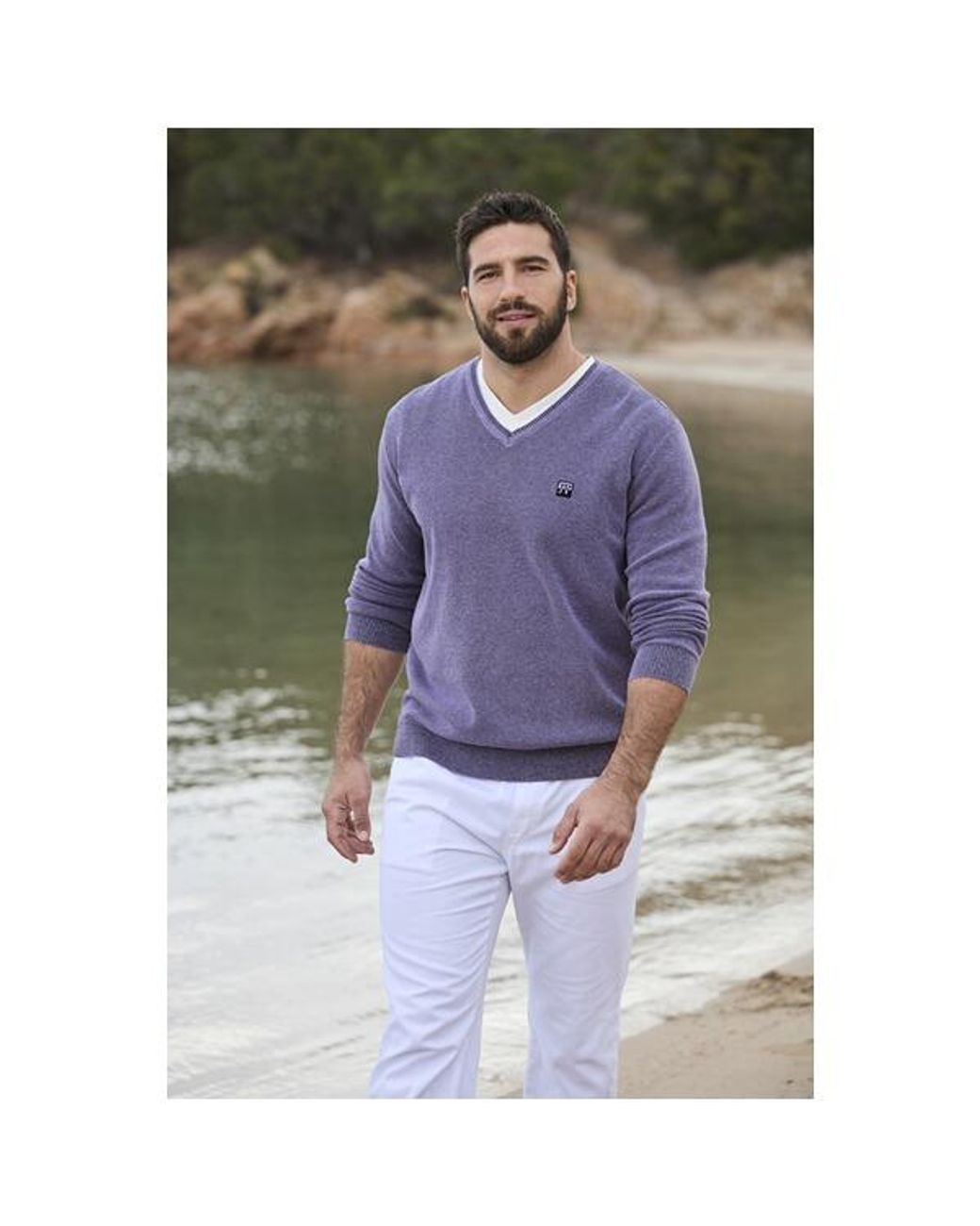 Jan Vanderstorm Pullover Keimo in Purple für Herren