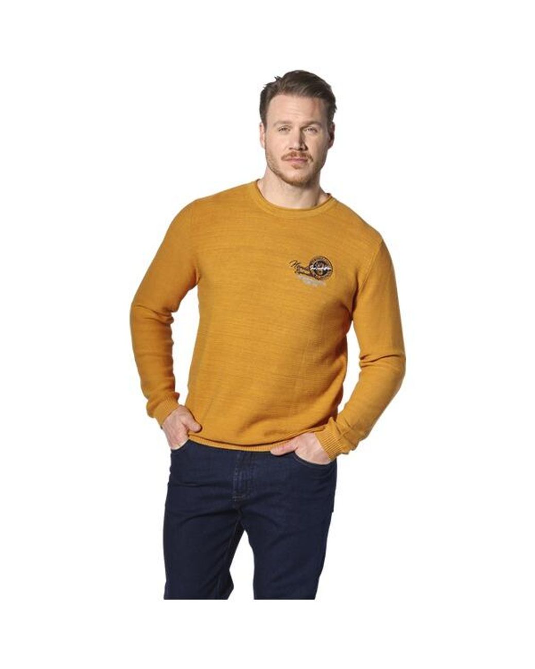 Jan Vanderstorm Pullover Trygve in Orange für Herren