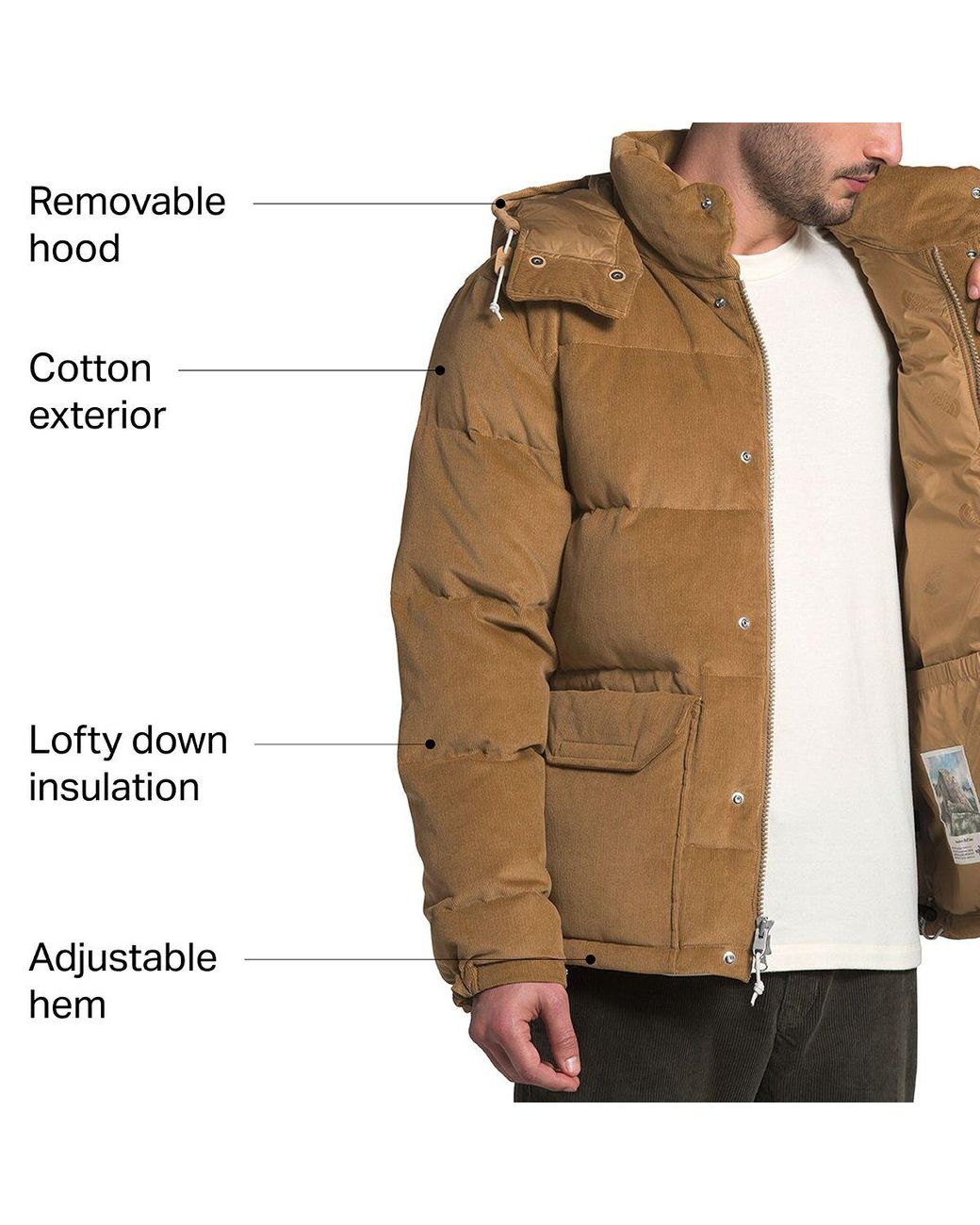 The North Face Sierra Down Corduroy Parka in Brown for Men | Lyst