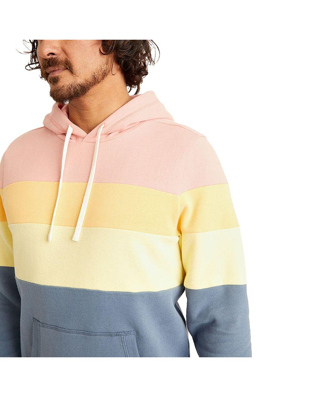 Mens pastel clearance color block hoodie