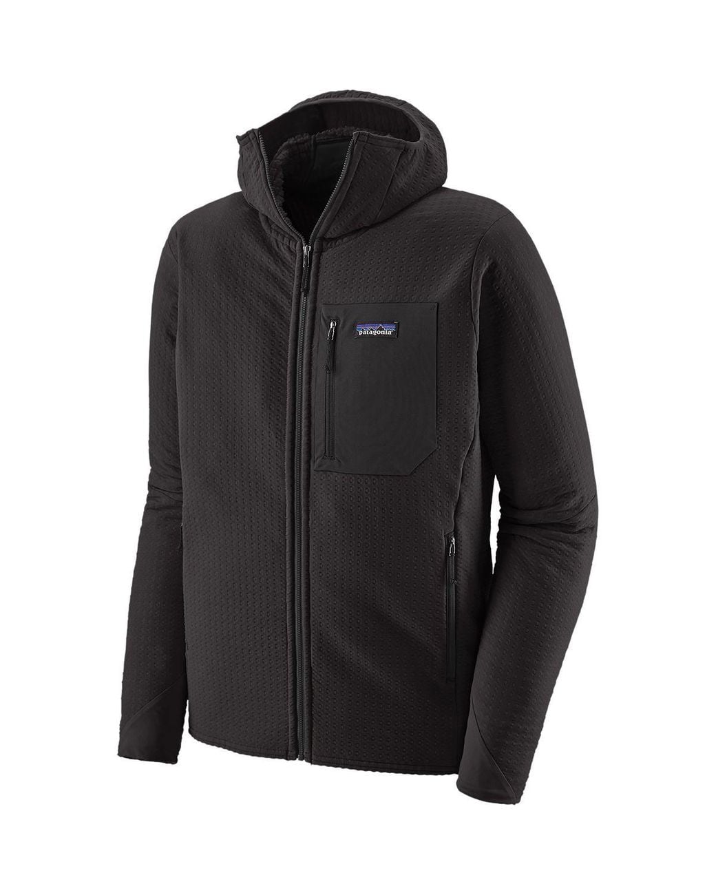 Patagonia R2 Techface Hooded Fleece Jacket in Black for Men Lyst