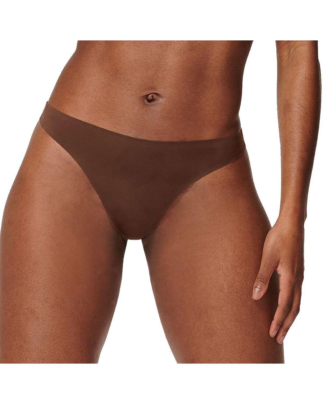 Sweaty Betty Barely There Thong Underwear in Brown
