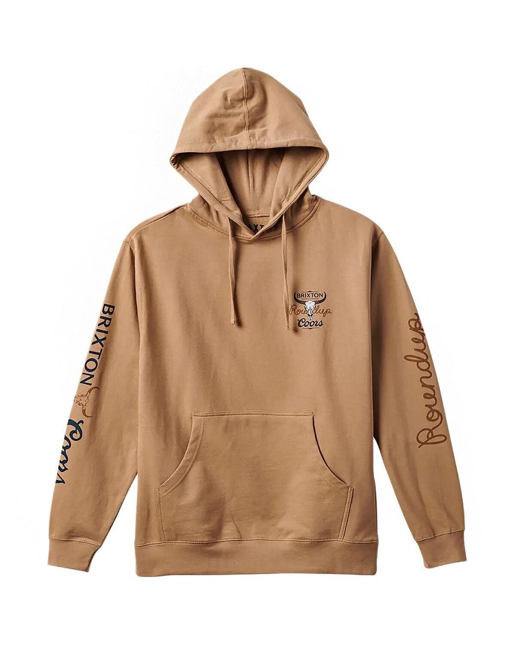 Brixton Coors Roundup Hoodie in Brown for Men | Lyst