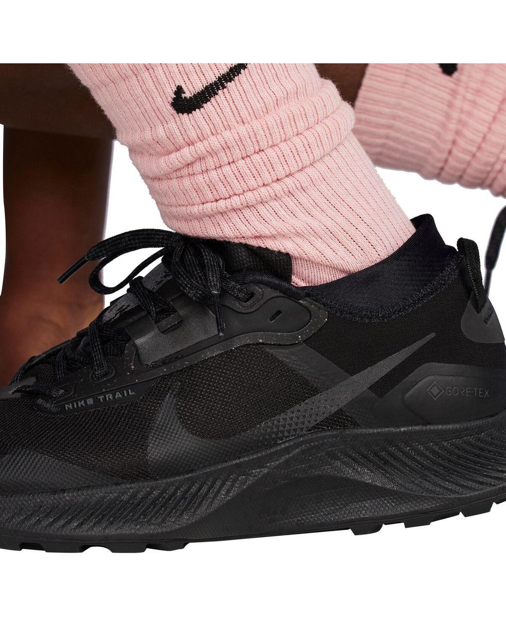 Nike Pegasus Trail 3 Gore-tex Running Shoe in Black/Black/Dark