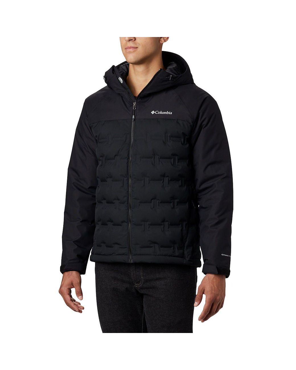 columbia black down jacket